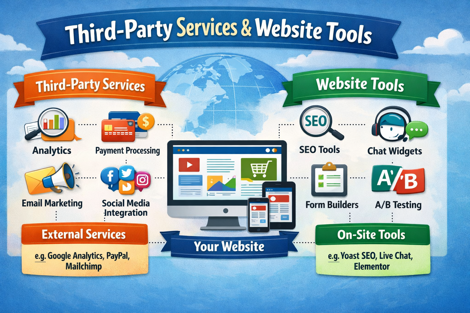third party services and website tools