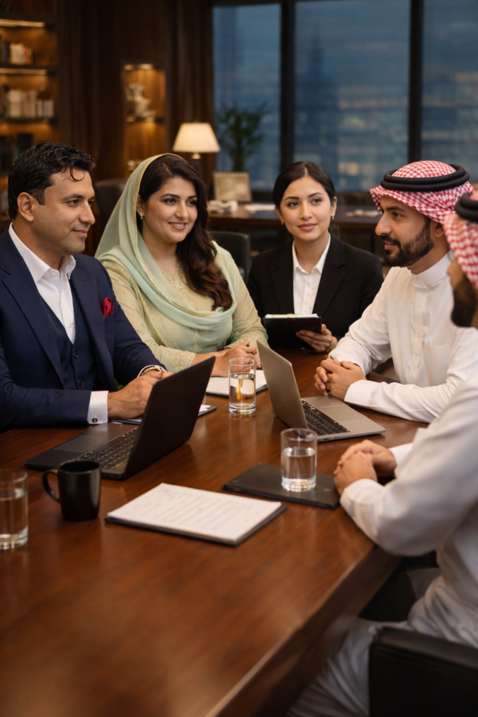 Home corporate meeting luxury office international team shaukat sons