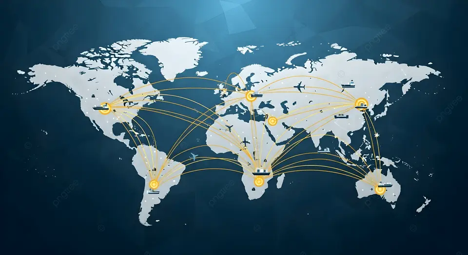 global logistics network map